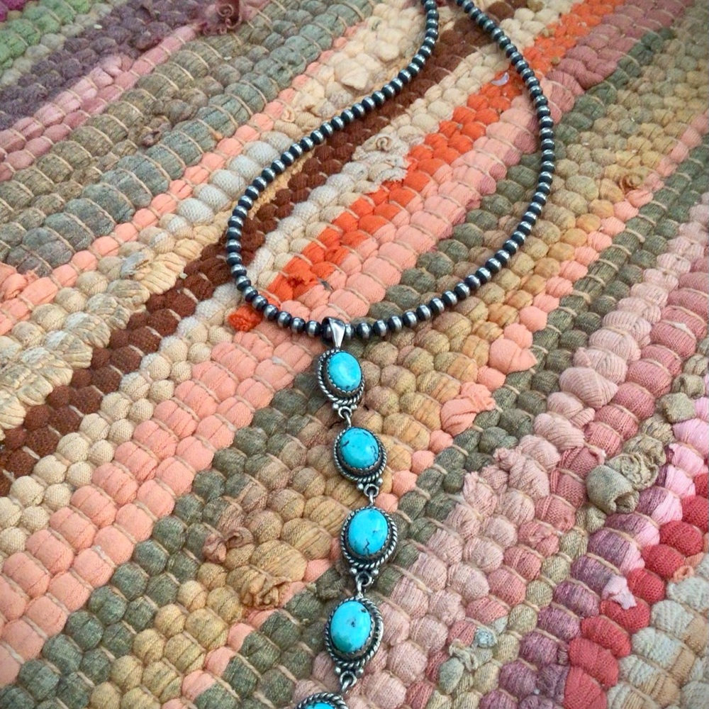 Sterling Silver Turquoise Pendant !